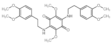 2,5-Cyclohexadiene-1,4-dione,2,5-bis[[2-(3,4-dimethoxyphenyl)ethyl]amino]-3,6-dimethoxy- picture