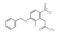 3-Acetylmethyl-1-benzyloxy-2-fluoro-4-nitrobenzene structure