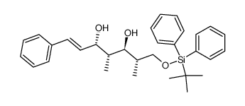 (3S,4R,5S,6S,E)-7-(tert-butyldiphenylsilyloxy)-4,6-dimethyl-1-phenylhept-1-ene-3,5-diol Structure