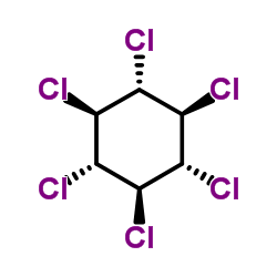 β-Hexachlorocyclohexane structure