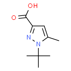 1-tert-Butyl-5-methyl-1H-pyrazole-3-carboxylic acid structure