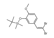 1-(3-tert-butyldimethylsilyloxy-4-methoxyphenyl)-2,2-dibromoethene Structure