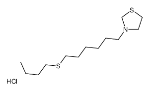 3-(6-butylsulfanylhexyl)-1,3-thiazolidine,hydrochloride Structure