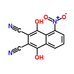 2,3-Dicyano-1,4-dihydroxy-5-nitronaphthalene Structure