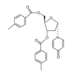 1-[2'-deoxy-3',5'-di-O-(p-toluoyl)-α-D-erythro-pentofuranosyl]-4(1H)-pyridone结构式