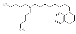 8-(3,4-dihydro-2H-quinolin-1-yl)-N,N-dipentyl-octan-1-amine结构式