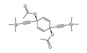 cis-1,4-diacetoxy-1,4-bis(trimethylsilylethynyl)cyclohexa-2,5-diene结构式