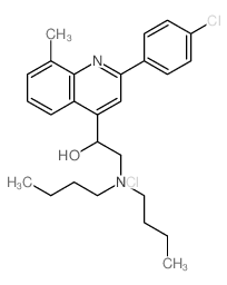 1-[2-(4-chlorophenyl)-8-methyl-quinolin-4-yl]-2-(dibutylamino)ethanol结构式