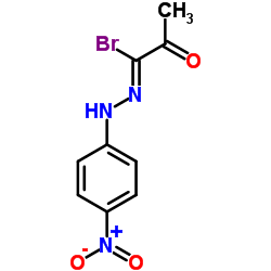 Pyruvoyl bromide p-nitrophenylhydrazone结构式