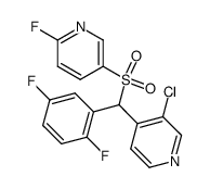 5-[(3-Chloropyridin-4-yl)(2,5-difluorophenyl)methylsulfonyl]-2-fluoropyridine Structure