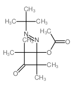 (2,2,4,4-tetramethyl-3-oxo-1-tert-butyldiazenyl-cyclobutyl) acetate structure