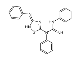 1-(3-anilino-1,2,4-thiadiazol-5-yl)-1,2-diphenylguanidine Structure