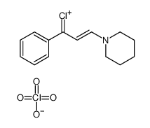 1-(3-chloro-3-phenylprop-2-enylidene)piperidin-1-ium,perchlorate Structure