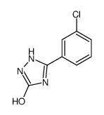 5-(3-chlorophenyl)-1,2-dihydro-1,2,4-triazol-3-one结构式