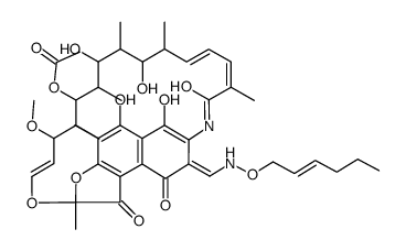 3-[(2-Hexenyl)oxyiminomethyl]rifamycin structure