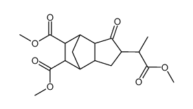 2-(1-Methoxycarbonyl-ethyl)-1-oxo-octahydro-4,7-methano-indene-5,6-dicarboxylic acid dimethyl ester Structure