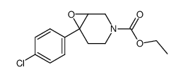 6-(4-chlorophenyl)-7-oxa-3-azabicyclo[4.1.0]heptane-3-carboxylic acid ethyl ester结构式