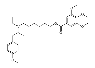 3,4,5-Trimethoxybenzoic acid 6-[ethyl(4-methoxy-α-methylphenethyl)amino]hexyl ester Structure