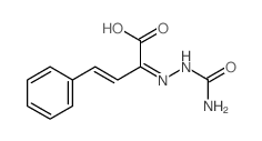 3-Butenoic acid,2-[2-(aminocarbonyl)hydrazinylidene]-4-phenyl- Structure