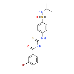 3-bromo-N-[({4-[(isopropylamino)sulfonyl]phenyl}amino)carbonothioyl]-4-methylbenzamide structure