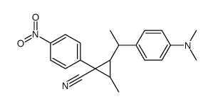 2-[1-[4-(dimethylamino)phenyl]ethyl]-3-methyl-1-(4-nitrophenyl)cyclopropane-1-carbonitrile Structure