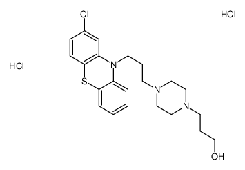 3-[4-[3-(2-chlorophenothiazin-10-yl)propyl]piperazin-1-yl]propan-1-ol,dihydrochloride Structure