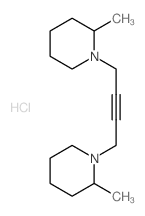 2-methyl-1-[4-(2-methyl-1-piperidyl)but-2-ynyl]piperidine structure