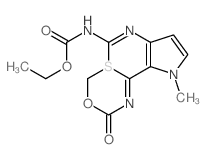 Carbamic acid, (5-methylpyrrolo(3,2-d)(1,3)thiazin-2-yl-4-ylidene)bis-, diethyl ester Structure