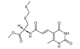 Methyl 2-[β-(6-Methyl-5-uracilyl)acrylamido]-3-[[(methylthio)methyl]sulfido]propionate结构式