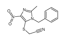 2-(3-benzyl-2-methyl-5-nitroimidazol-4-yl)sulfanylacetonitrile Structure