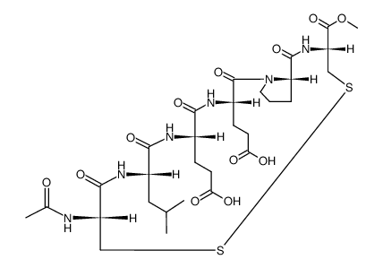 acetylcysteinyl-leucyl-glutamyl-glutamyl-prolyl-cysteine methyl ester cyclic disulfide structure