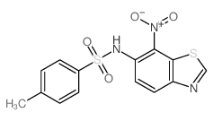 4-methyl-N-(7-nitrobenzothiazol-6-yl)benzenesulfonamide Structure