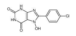 8-(p-Chlorophenyl)-7-hydroxyxanthine Structure