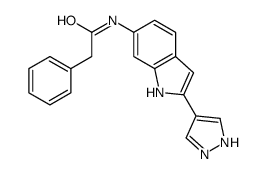 2-phenyl-N-[2-(1H-pyrazol-4-yl)-1H-indol-6-yl]acetamide结构式