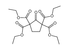 2-oxo-cyclopentane-1,1,3,3-tetracarboxylic acid tetraethyl ester Structure