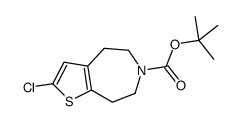 2-氯-4,5,7,8-四氢-6H-噻吩并[2,3-d]氮杂烷-6-羧酸叔丁酯结构式