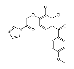 2-[2,3-dichloro-4-(4-methoxybenzoyl)phenoxy]-1-imidazol-1-ylethanone结构式