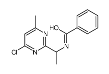 N-[1-(4-chloro-6-methylpyrimidin-2-yl)ethyl]benzamide Structure