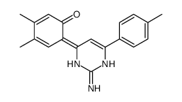 6-[2-amino-4-(4-methylphenyl)-1H-pyrimidin-6-ylidene]-3,4-dimethylcyclohexa-2,4-dien-1-one结构式