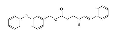 3-phenoxybenzyl 4(R)-methyl-6-phenylhex-5-enoate结构式