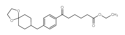 ETHYL 6-[4-[8-(1,4-DIOXA-8-AZASPIRO[4.5]DECYL)METHYL]PHENYL]-6-OXOHEXANOATE structure