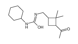 1-[(3-acetyl-2,2-dimethylcyclobutyl)methyl]-3-cyclohexylurea Structure