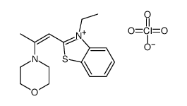 4-[1-(3-ethyl-1,3-benzothiazol-3-ium-2-yl)prop-1-en-2-yl]morpholine,perchlorate结构式