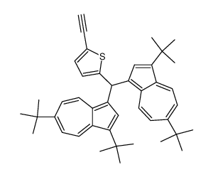 bis(3,6-di-tert-butyl-1-azulenyl)(5-ethynyl-2-thienyl)methane结构式