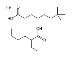 (2-ethylhexanoato-O)(neodecanoato-O)iron structure