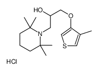 1-Piperidineethanol, alpha-(((4-methyl-3-thienyl)oxy)methyl)-2,2,6,6-t etramethyl-, hydrochloride structure