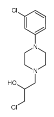 (chloro-3 hydroxy-2 propyl)-1 (chloro-3 phenyl)-4 piperazine结构式