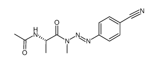 3-(2-(acetylamino)propanoyl)-1-(4-cyanophenyl)-3-methyltriazene Structure