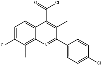 7-氯-2-(4-氯苯基)-3,8-二甲基喹啉-4-甲酰氯结构式