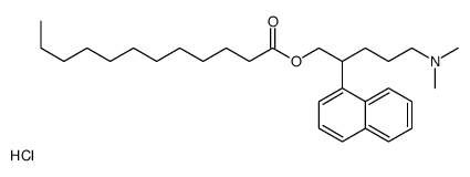 [5-(dimethylamino)-2-naphthalen-1-ylpentyl] dodecanoate,hydrochloride Structure